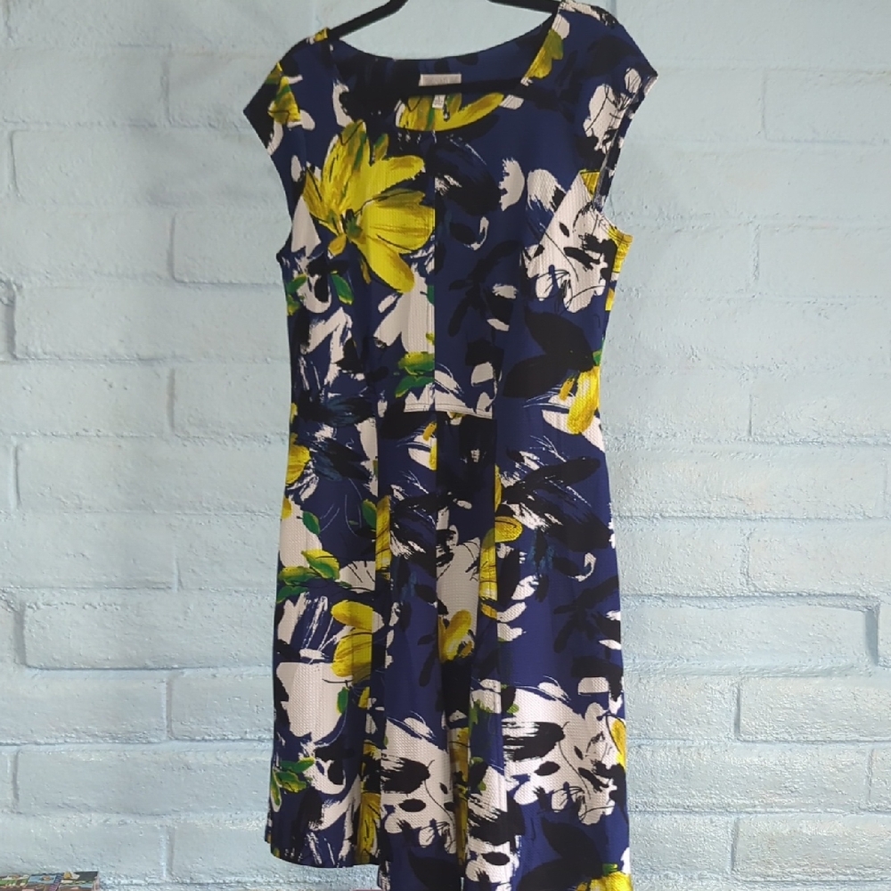 Signature by Robbie Bee Yellow and White Sundress Mini
